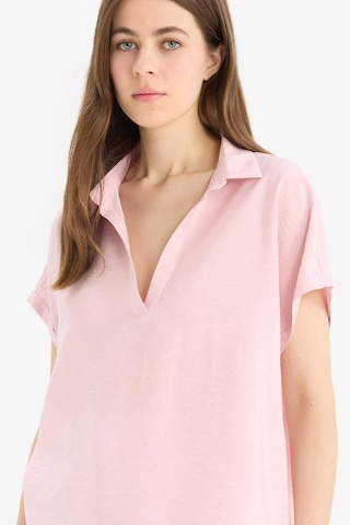 DeFacto Comfort Fit Gömlek Yaka Basic Düz Kısa Kollu Bluz E5989AX25SPPN130