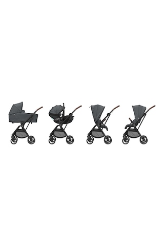 Maxi-cosi Leona2 Çift Yönlü Uzatılabilir Sırt Desteği Tam Yatabilir Bebek Arabası Twillic Graphite