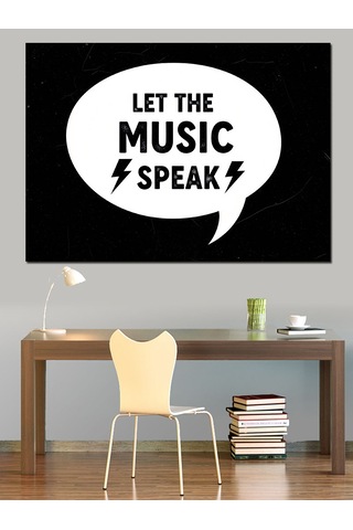 Let The Music Speak Dekoratif Kanvas - Mdf Ahşap Tablo