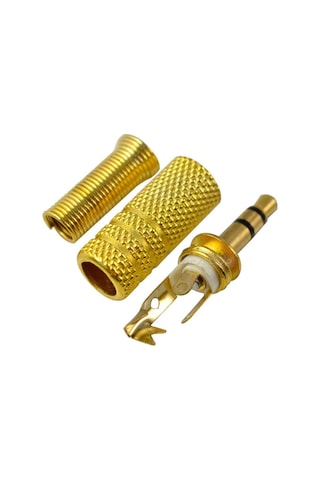 3.5 Mm Stereo Erkek Jak Metal Gold Altın Sarı