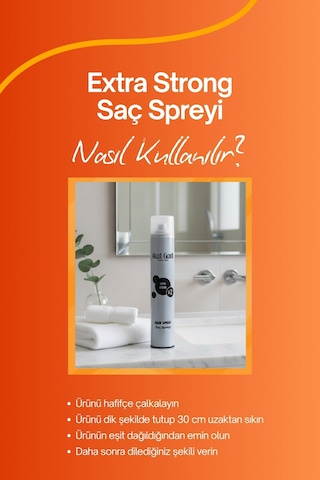 Akat Gardi Saç Spreyi Extra Strong No:2 Gri 400 Ml