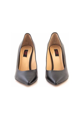 Rouge Deri Stiletto Kadın Topuklu Ayakkabı 4924-02V8 Siyah