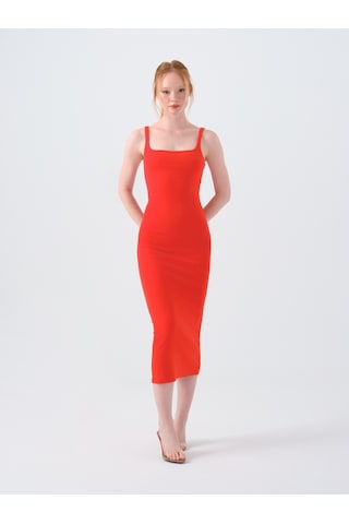 Slim Fit Kadın Elbise Kırmızı