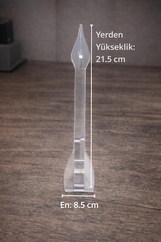 Şeffaf Akrilik Saat Standı Masaüstü Saatlik, Takı Ve Bileklik Standı 12 X 7,5 Cm Siyah