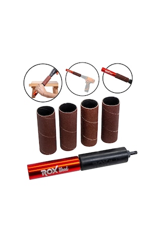 Rox Wood 0193 Matkap İçin Silindir Zımpara Aparatı 38 Mm