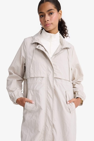 Defacto Regular Fit Kapüşonlu Fermuarlı Uzun Yağmurluk E8554ax25aubg737 Bej