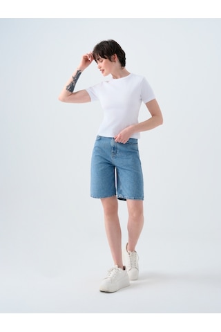 Fitted Kadın Tshirt K.kol Beyaz