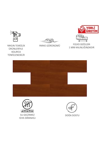 Tink Kendinden Yapışkanlı Altın Meşe Desenli Pvc Parke 25x80 Cm/5 Adet