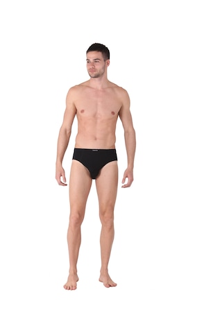 Thermoform Bambu Erkek Bisiklet Yaka Tişört Kısa Kollu Fanila Atlet Ve Slip Külot Seti Siyah Çok Renkli