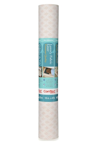 Brand Lüks Kumaş Astarlar, Yapışkan Olmayan Çekmece Ve Raf Astarı, Çok Fonksiyonlu Koruyucu Astar, 45,72 Cm X 4', Savoire Soluk Gri, 1 Rulo Paket