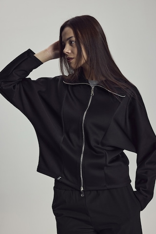 Scorp Astera Kadın Fermuarlı Sweatshirt Siyah Standart