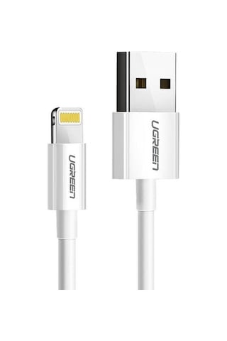 Ugreen iPhone Apple Uyumlu iOS Şarj Ve Data Kablosu Mfi Sertifikalı Beyaz 2 Me