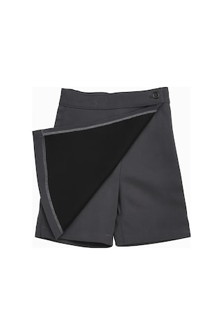 Kız Çocuk Şortlu Okul Eteği Füme