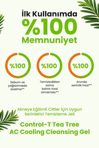 Akneye Eğilimli Cilde Uygun Temizleme Jeli Realbarrıer Control-t Tea Tree Ac Cooling Cleansing Gel