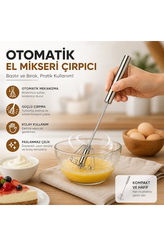 Chef Prıme Enfa Enf-366 El Mikseri Çırpıcı Metal Otomatik Bastır-bırak - 12'li Paket Diğer