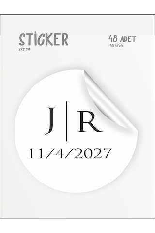 Nişan Nikah Düğün Sticker Süs Etiketi