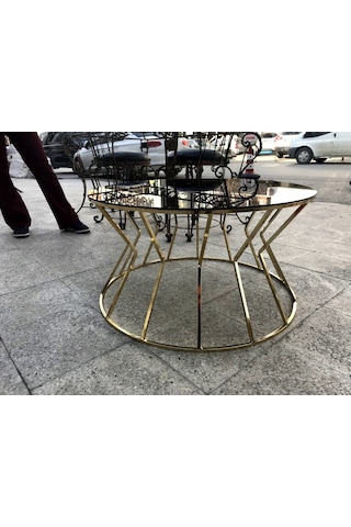 Brc Cadde Orta Sehpa Model 1054 Metal Transmisyon Çelik Gold Renk