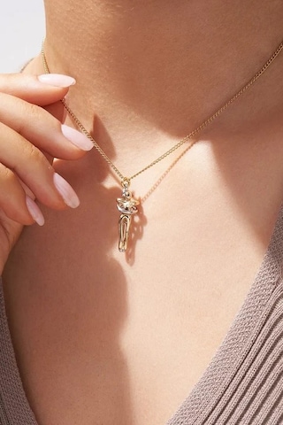 Takı Dükkanı Sarılan Çift Unisex Sevgili Kolyesi Eşe Sevgiliye Hediye Eck52sr Altın - Gümüş