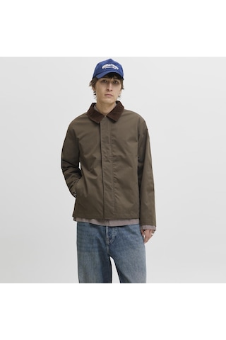 Jack & Jones Erkek Gömlek Yaka Uzun Kollu Ceket - Wolf - 12299081 Canteen