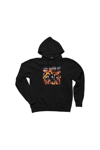 Black Veil Brides Set the World On Fire Siyah Kapşonlu Sweat Siyah