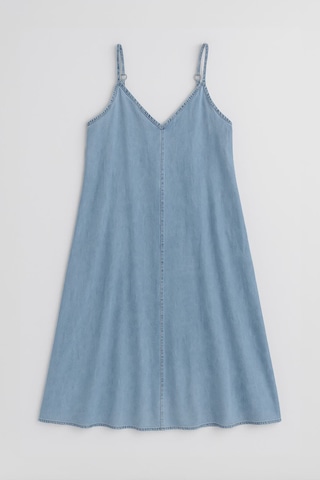 Banny Jeans Kadın İnce Askılı Jean Elbise 001 Mavi S Xs