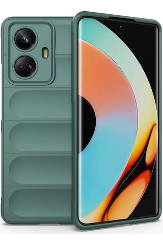 Csmtex Newface Realme 10 Pro 5g Kılıf Optimum Silikon - Koyu Yeşil