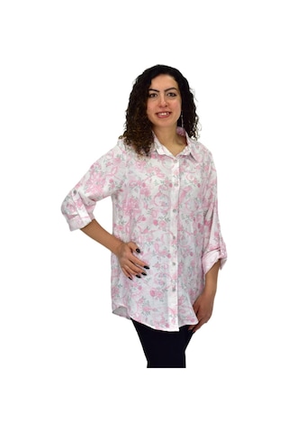Gölge Kadın Uzun Kol Gömlek Bgl-st04665 Pembe