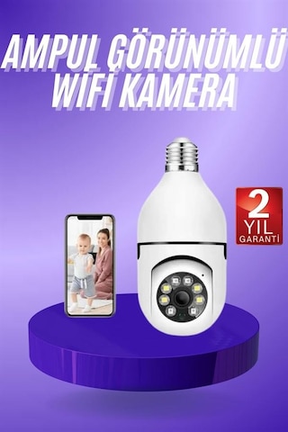 Güvenlik Kamerası Wi-fi Özellikli 360 Derece Full Hd 1080p Semeglbl - 99 Ampül Kamera