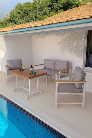 Neokas Balkon Mobilyası, Bahçe Takımı, 1+1+2+masa, Kafe Koltuğu, Bekleme Alanı Koltuğu