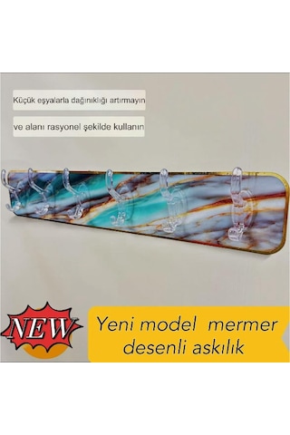 Büro Ev Ofis Düzeni İçin Mermer Desenli Yapışkanlı Askılık Diğer