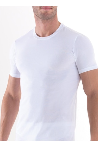 Erkek Fanila Bisiklet Yaka Aura 9506 - Beyaz Beyaz