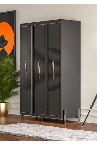 Tocco Platin 3 Kapaklı Country Gardırop