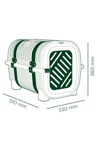 Rainbow Siyah-bej Kemer Kedi Taşıma Box