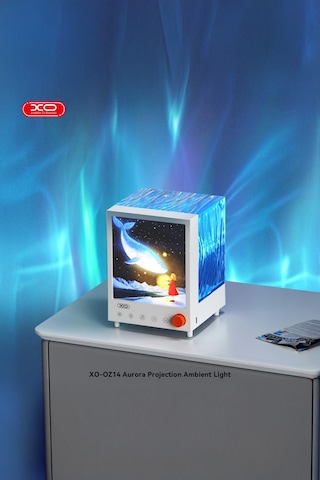 Xo-oz14 Aurora 1200mah Projeksiyon Ortam Aydınlatması Gece Lambası Ve Hoparlör