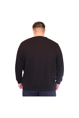 Mode Xl Büyük Beden Erkek Sweatshirt Bisiklet Yaka Los Angeles U24561 Siyah Siyah