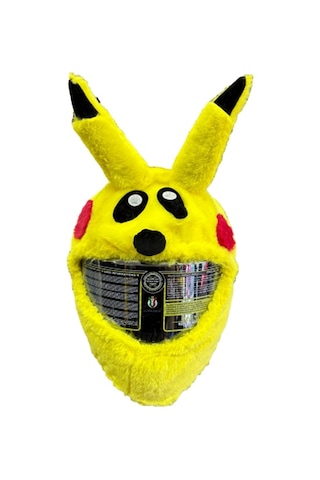 Piqachu Peluş Kask Kılıfı Piqachu Peluş Kask Kılıfı