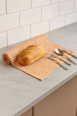 Zefir Desen Sofra Bezi Masa Örtüsü 170 X 170 Cm Turuncu Çok Renkli