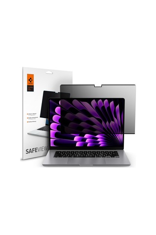 Apple Uyumlu MacBook Air 15" M5/m4/m3/m2 İle Uyumlu Cam Ekran Koruyucu Safe View Privacy Hayalet - Afl06951 T