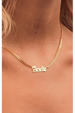 14 Ayar Altın Gurmet Zincir İsim Kolye