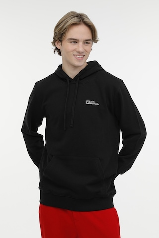 Jack Wolfskin Tommy Hoody M Siyah Erkek Sweatshirt 000000000101906839 S