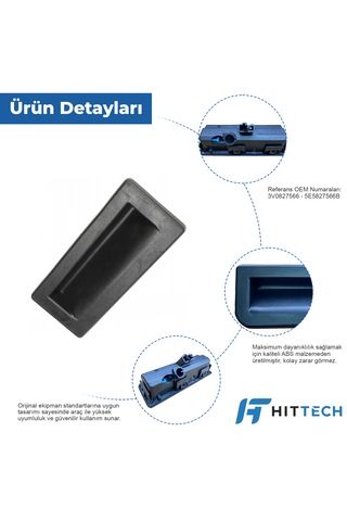 Volkswagen, Audi, Seat, Skoda ve BMW Uyumlu Bagaj Açma Düğmesi Butonu Switch OEM 3V0827566 5E5827566B