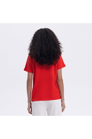 Ellesse Ef174-rd Bisiklet Yaka Kadın T-shirt - Kırmızı Kırmızı