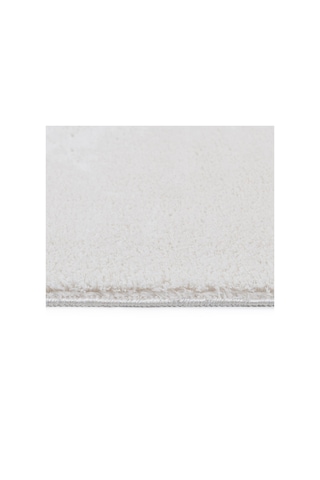 Yumuşak Peluş Halı Kaymaz Tabanlı, Yıkanabilir, Modern Dokulu Halı Krem