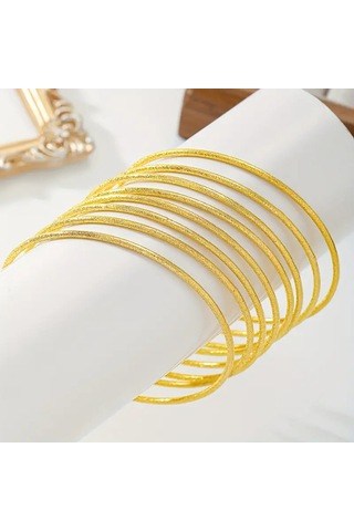 Eriz 24k Altın Kaplama Kadın Bilezik Çok Renkli