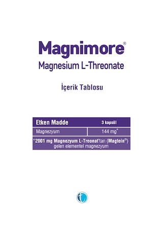 Tab Magnimore Magnesium L-Threonate 90 Kapsül