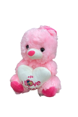 I Love You Yazılı Kalpli Yastıklı Peluş Ayı 20 Cm 1 Adet