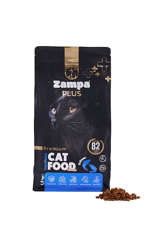 Zampa Plus Premium Kısırlaştırılmış Somon Etli Yetişkin Kediler İçin Kuru Mama 1500 G