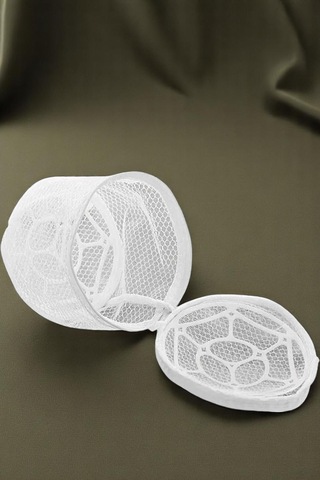 Fermuarlı Sütyen Ve Çamaşır Yıkama Filesi Hassas Çamaşır Yıkama Beyaz