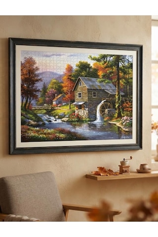 Taş Değirmen Ve Kuğu Gölü İkili Set - 1000 + 500 Parça İkili Puzzle Seti
