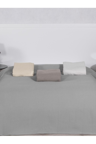 Pamuklu Tv Diz Battaniyesi Alex Gri